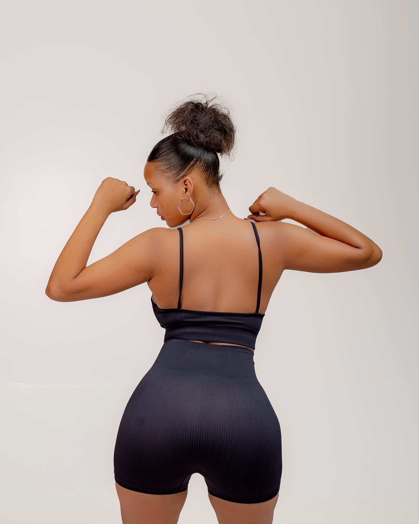 VitalFlex Ribbed Bra - Black