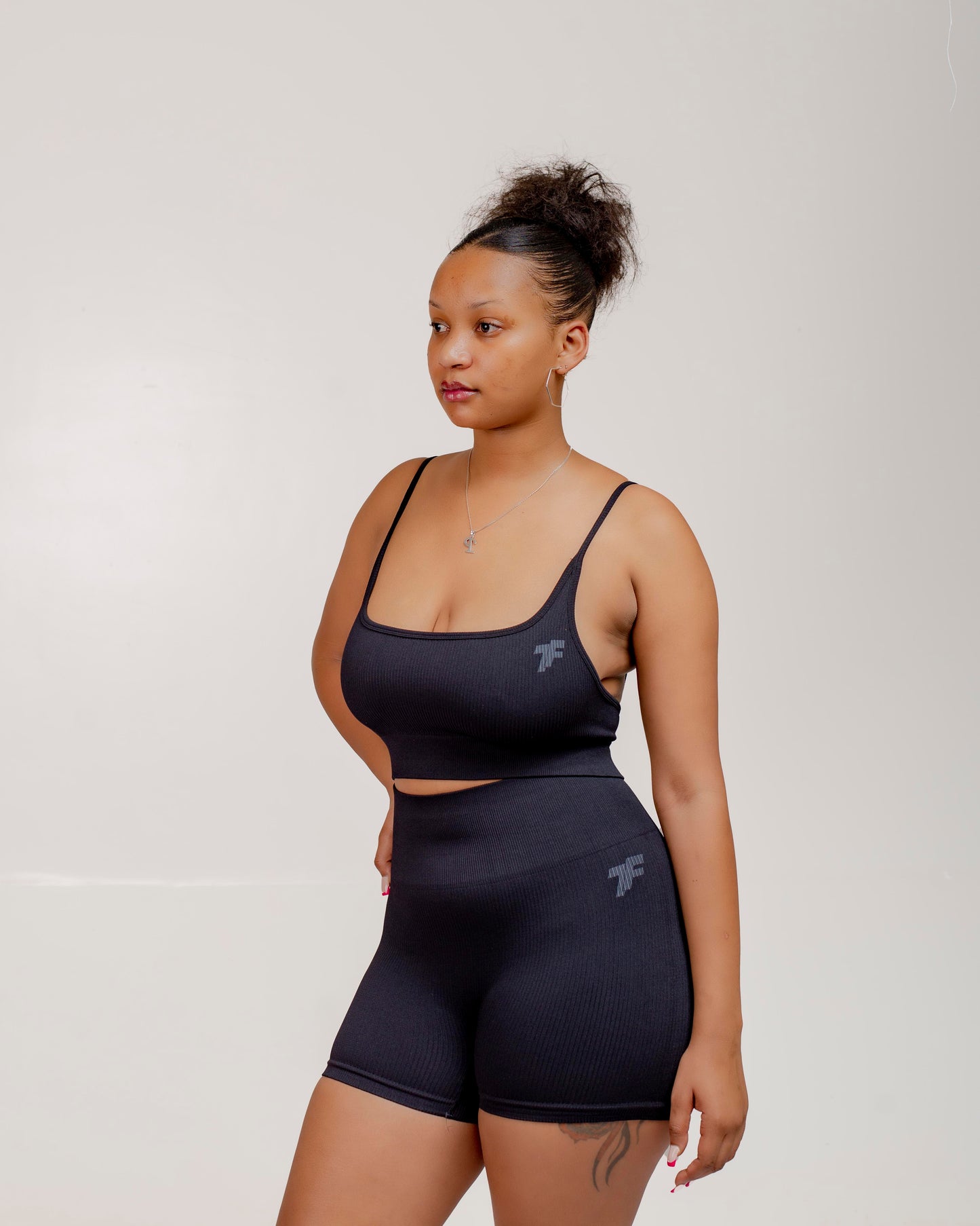 VitalFlex Ribbed Bra - Black