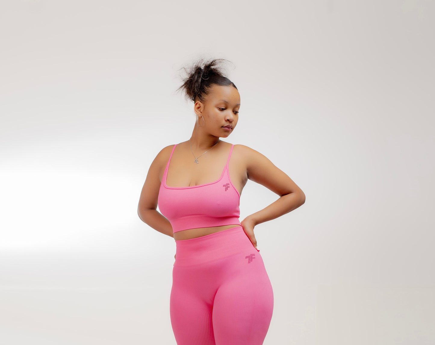 VitalFlex Ribbed Bra - Pink
