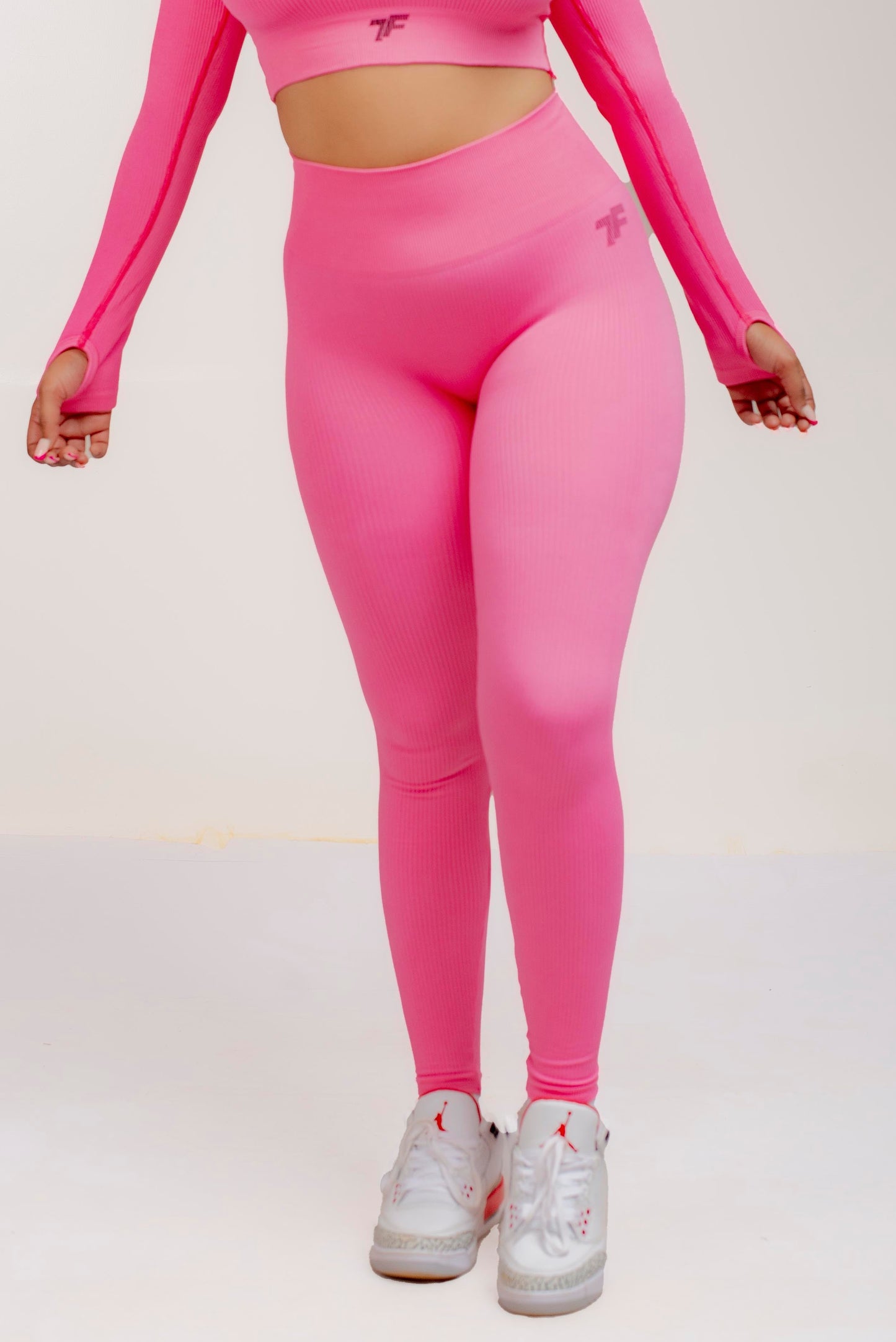 VitalFlex Ribbed Leggings - Pink